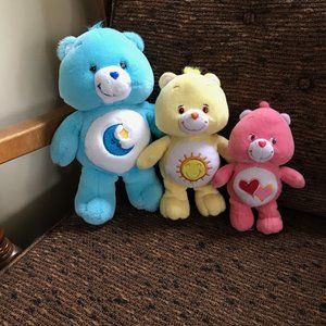 Funshine, Love-A-Lot & Bedtime Care Bear Plush lot